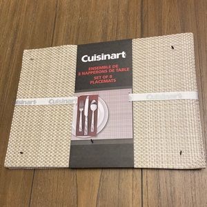 Cuisinart Set of 8 Placemats. Beige / Gold colour. 100% Polyester. Brand new.
